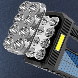 Illuminate Your Adventures with the Solar Rechargeable USB Flashlight LED