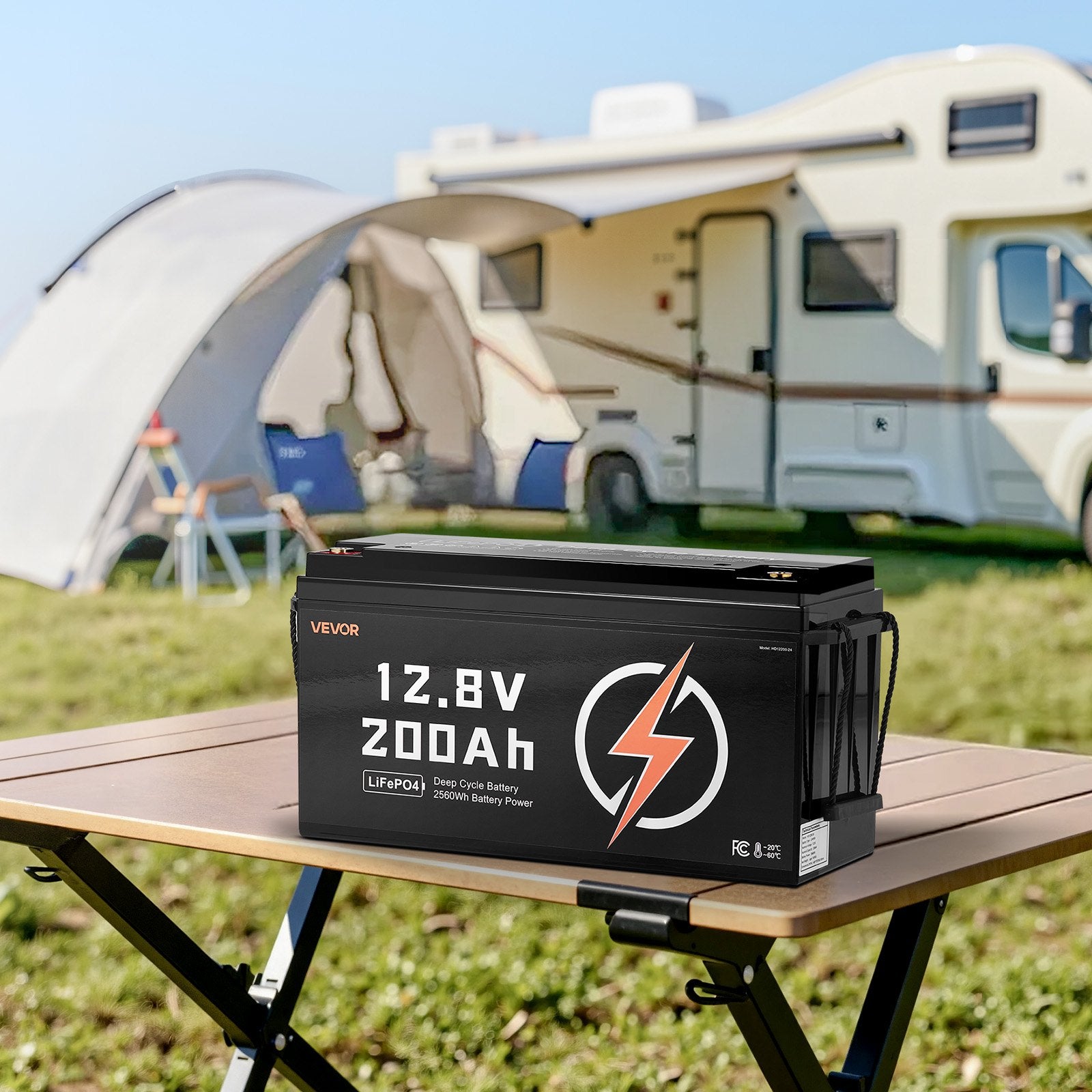 12V 200Ah Deep Cycle LiFePO4 Battery BMS Lithium Iron Phosphate Battery For RV