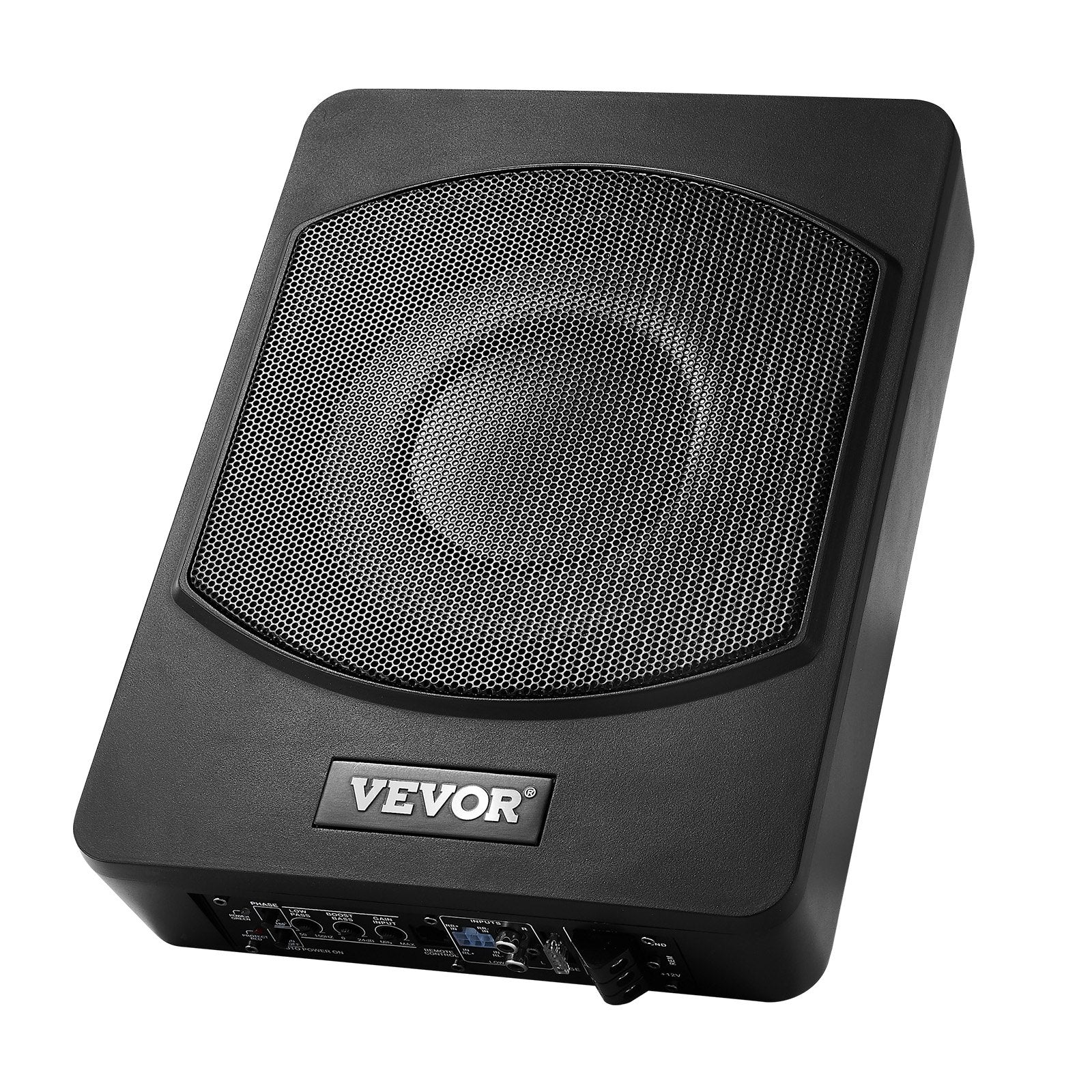 10" 240W Underseat Car Subwoofer, Slim Powered Car Subwoofers Under The Seat, Low Profile Audio Sub Built-in Amplifier, High/Low Level Input & Volume Controller For SUVs, Car, Truck, RV