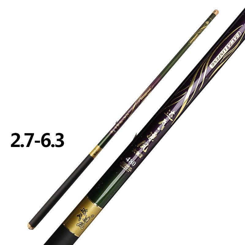 High Carbon 6H19 Light Hard Black Short Pitch Fishing Rod