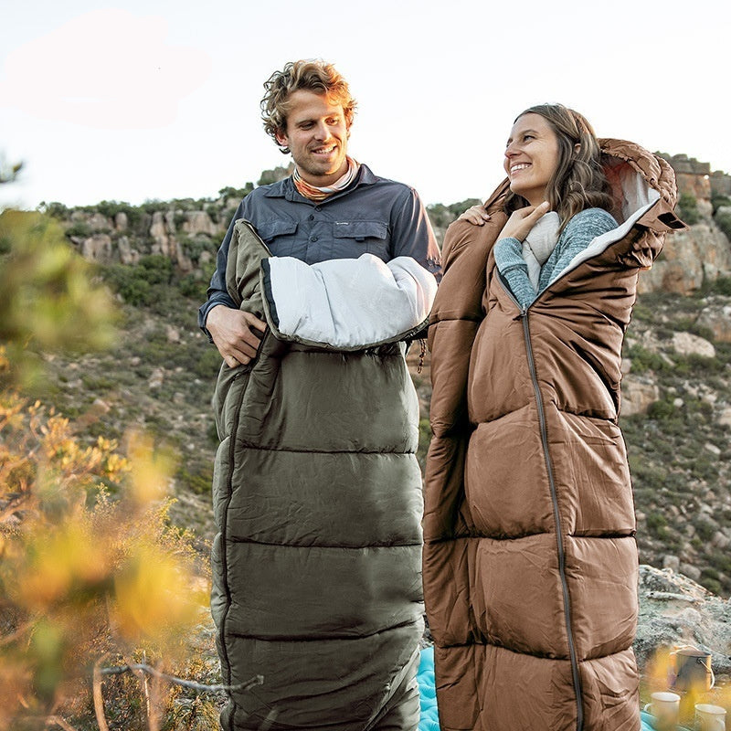 Envelope Hooded Sleeping Bag Cold-proof