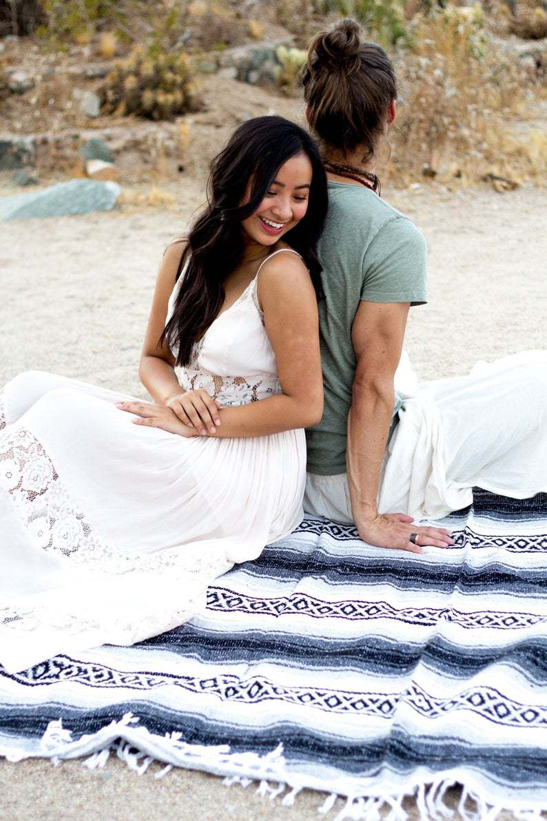Geometric tassel style blanket