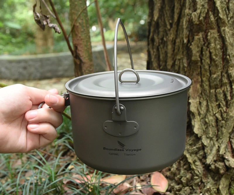 Pure Titanium Hanging & Cooking Rice Soup Pot