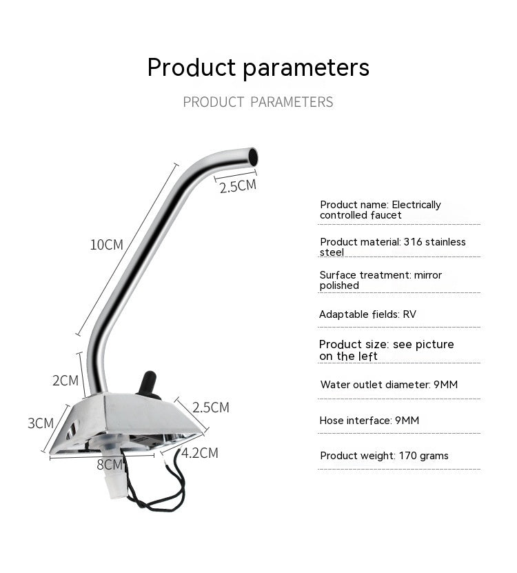 RV Faucet Rotating Faucet Electronic Control RV