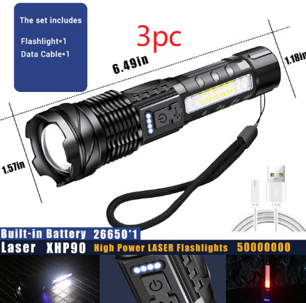 White Laser Waterproof Flashlight