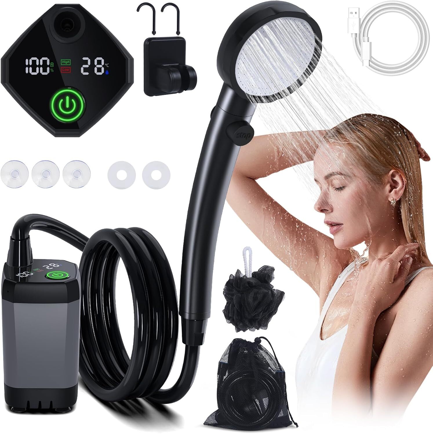 Rechargeable Portable Shower Camping Shower Camp Outdoor Shower Electric