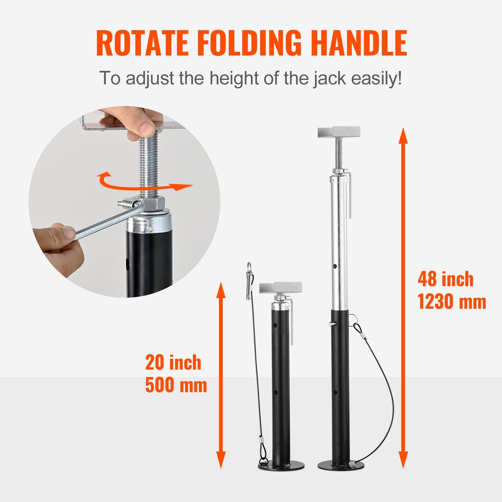 RV Slide Out Support Jacks, 5000 Lbs Capacity Each Slide Out Stabilizer, Adjusts From 20"-48" Camper Slide Out Support Jacks, Heavy-duty Slideout Stabilizers For RV, Camper And Travel Trailer