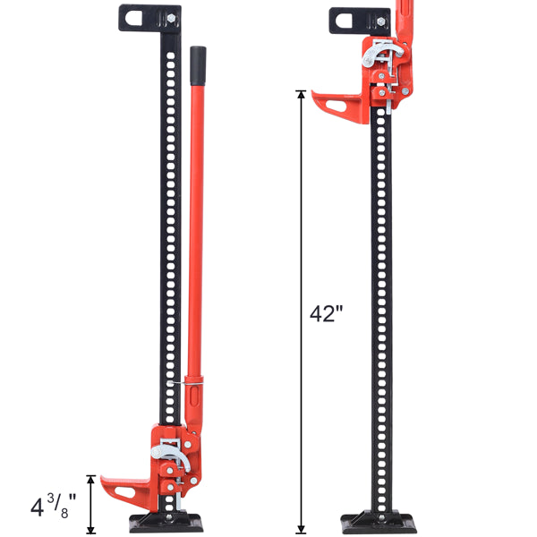Farm Jack, 48 Inch Multifunctional Farm Jack, 7000 Lbs Multifunctional Jack, Used For Tractors, Trucks SUV, Bumper Lift, Red