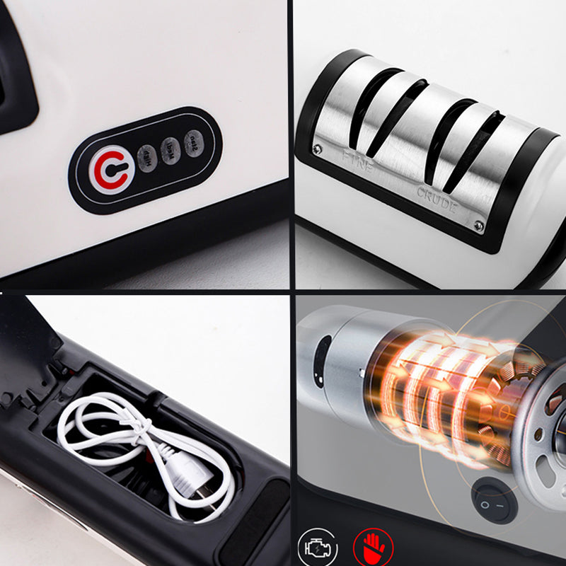 USB Rechargeable Electric Knife Sharpener Adjustable Kitchen Tool