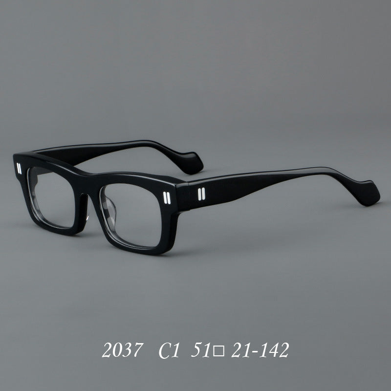 Thick Plate Glasses Patchwork Retro Frame