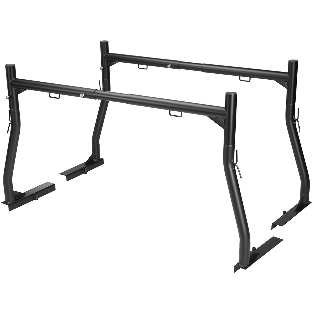 VEVOR Truck Rack, 46-71inch Extendable Truck Ladder Rack, 800 Lbs Capacity Steel Ladder Rack For Truck With Non-Drilling J-bolts, Heavy Duty Truck Bed Rack For Kayak, Surfboard, Lumber, Ladder