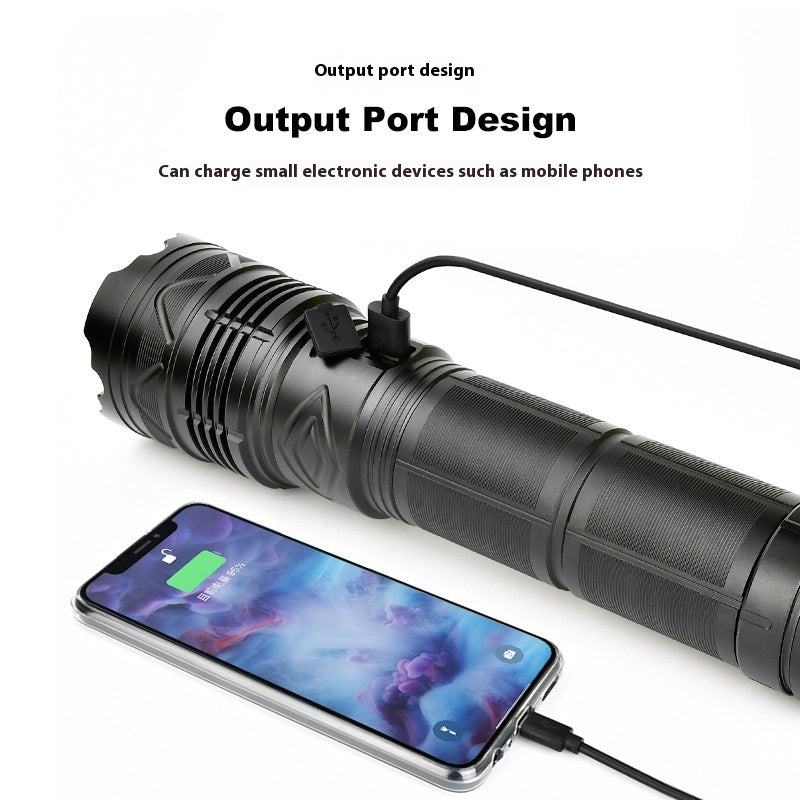 Multifunctional Zoom Strong Light Flashlight