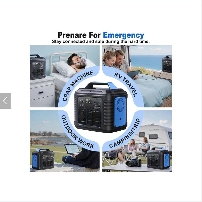 296Wh 80000mAh Lithium Battery Generator Solar For Outdoor Camping RV Home