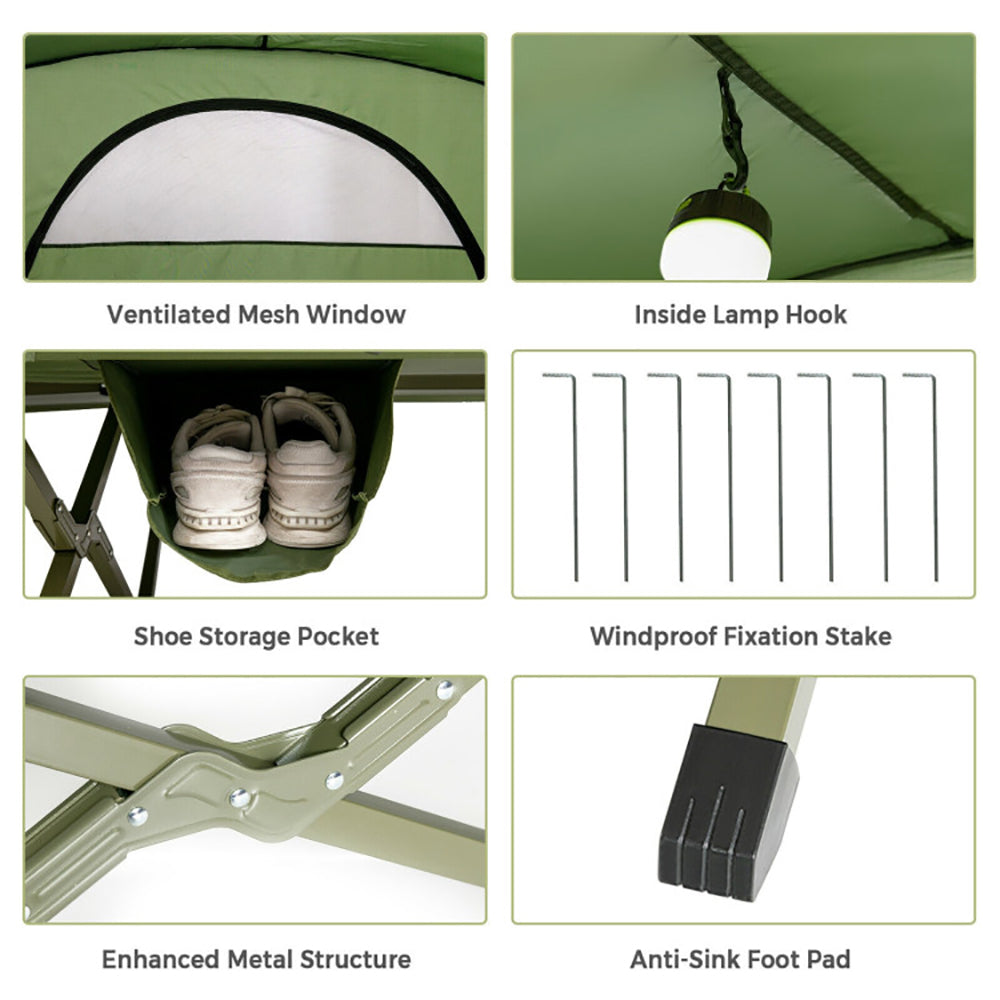 2-Person Outdoor Camping Tent With External Cover
