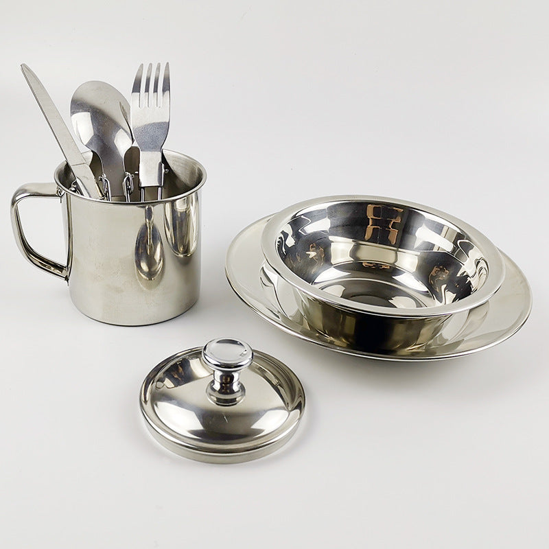 Single Stainless Steel Tableware Water Cup Cookware Set