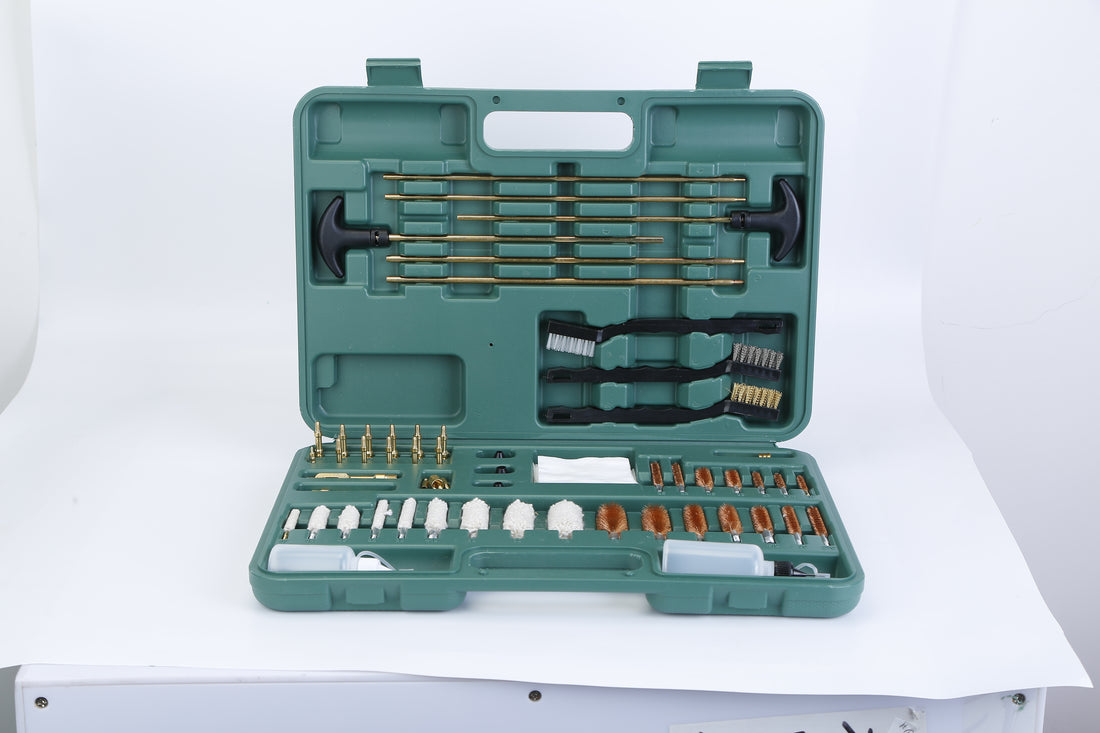 1Pc Universal Gun Cleaning Kit Gun Cleaning Brushes Mops Muff Guard With Carrying Case For Rifles Pistols Handguns Shotguns