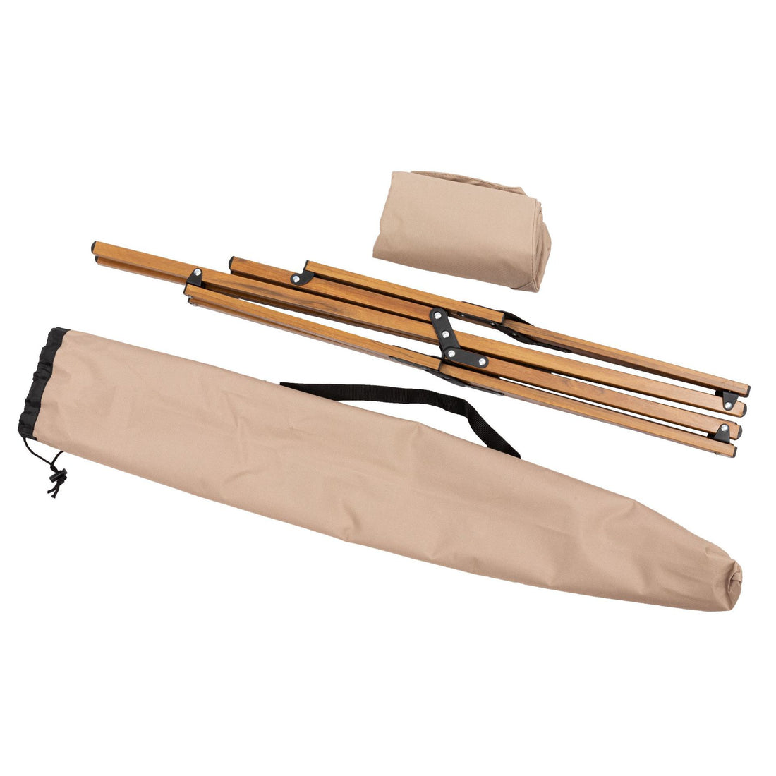 Folding Wooden Grain Aluminum Camping Chair Portable