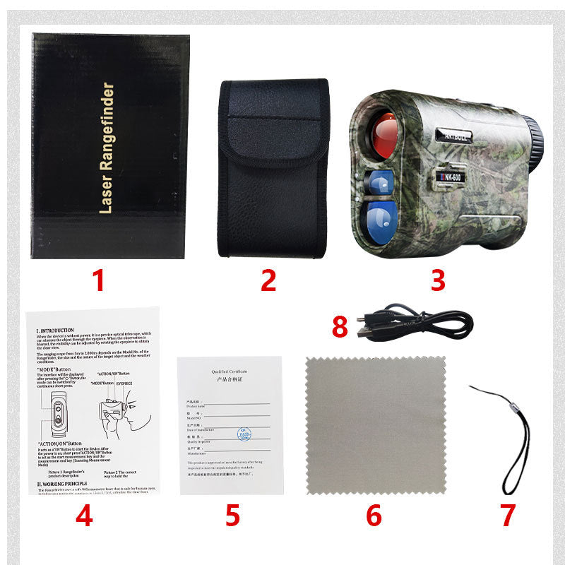 Camouflage Golf and Hunting Rangefinder Telescope 1000m
