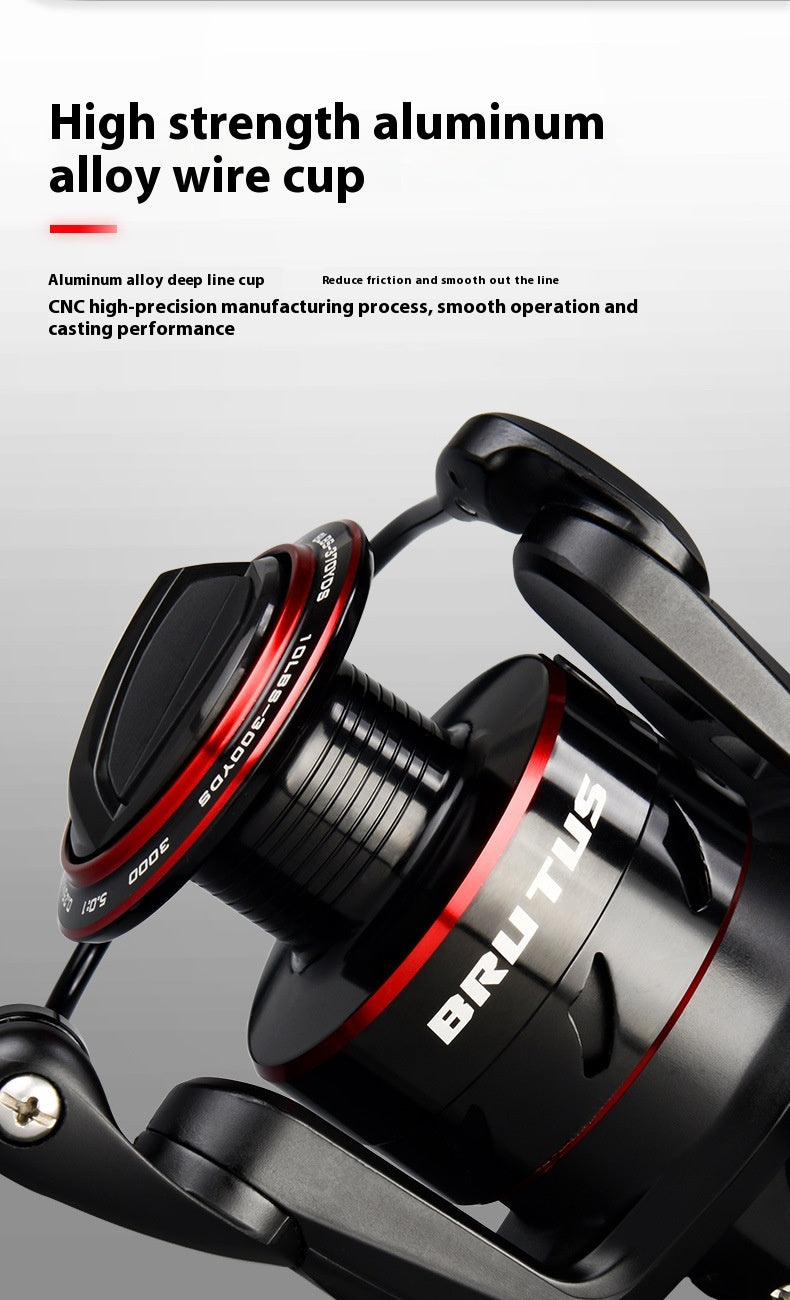 All Metal Spinning Reel with Telescopic Fishing Rod
