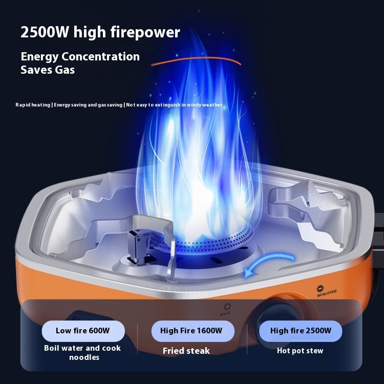 Portable Outdoor Double Head Folding Gas Camping Stove