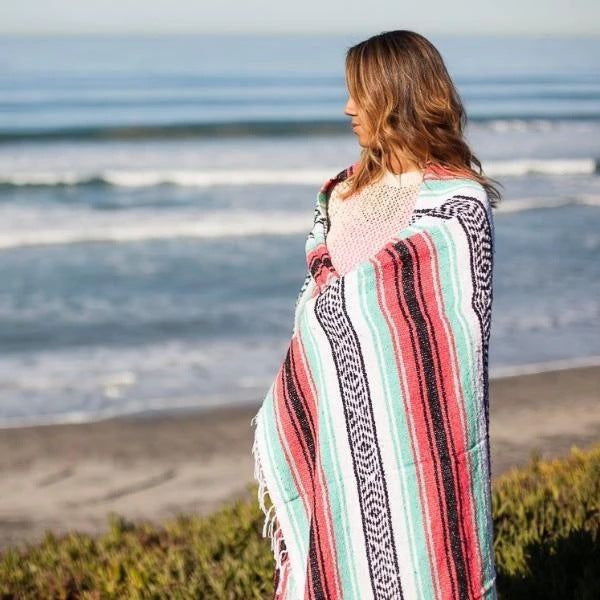 Geometric tassel style blanket
