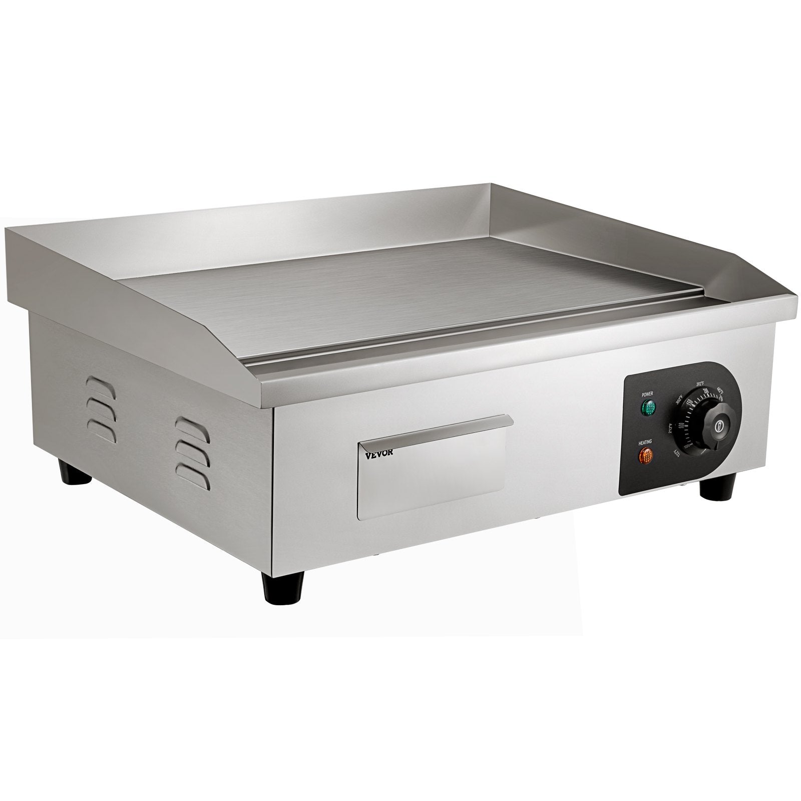 VEVOR ,1600W Countertop Flat Top  Steel Teppanyaki Grill With Iron Cooking Plate Adjustable Temp Control 2 Shovels & Brushes, 110V