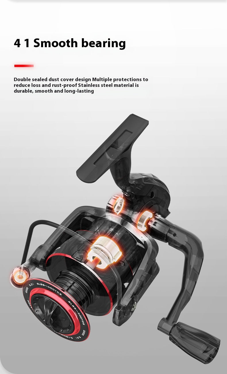 All Metal Spinning Reel with Telescopic Fishing Rod