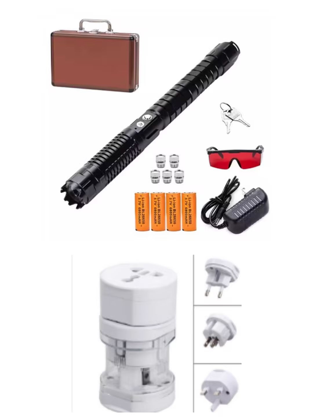 High-power Blue Laser Flashlight For Outdoor Long-distance Shooting