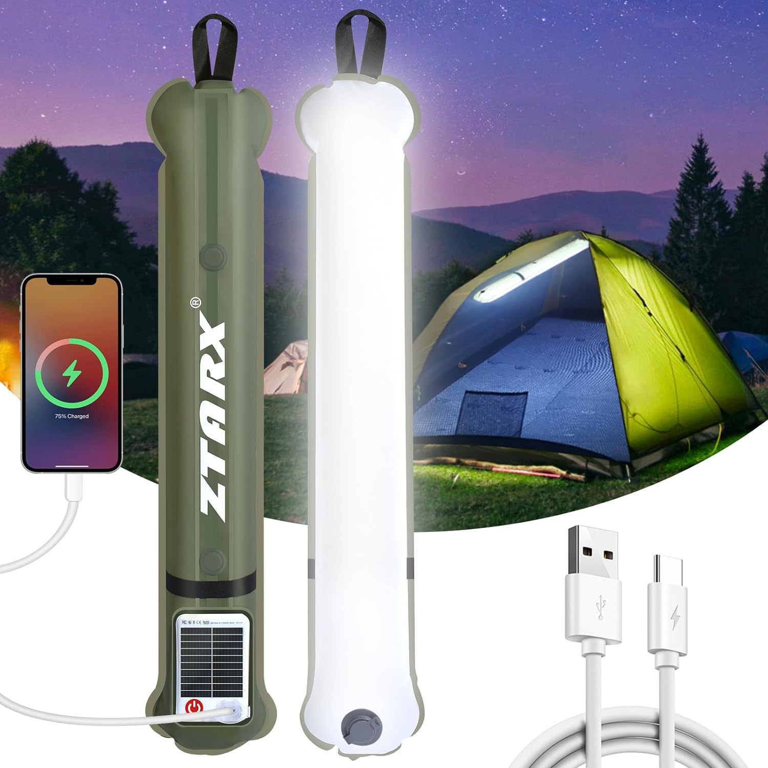 Outdoor New Camping Solar Gas-filled Lamp