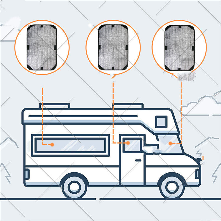 Outdoor Travel RV Privacy Cover Spring And Summer Sunscreen RV Door And Window Sunshade