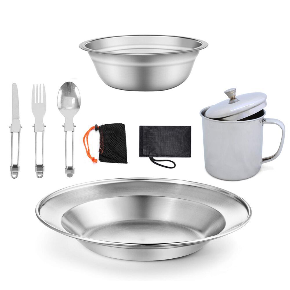 Single Stainless Steel Tableware Water Cup Cookware Set