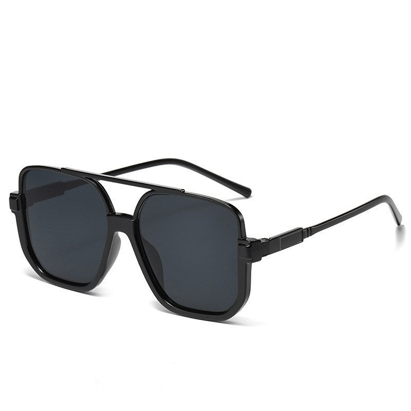 Full Frame Square Double Bridge Vintage European Fashion Sunglasses