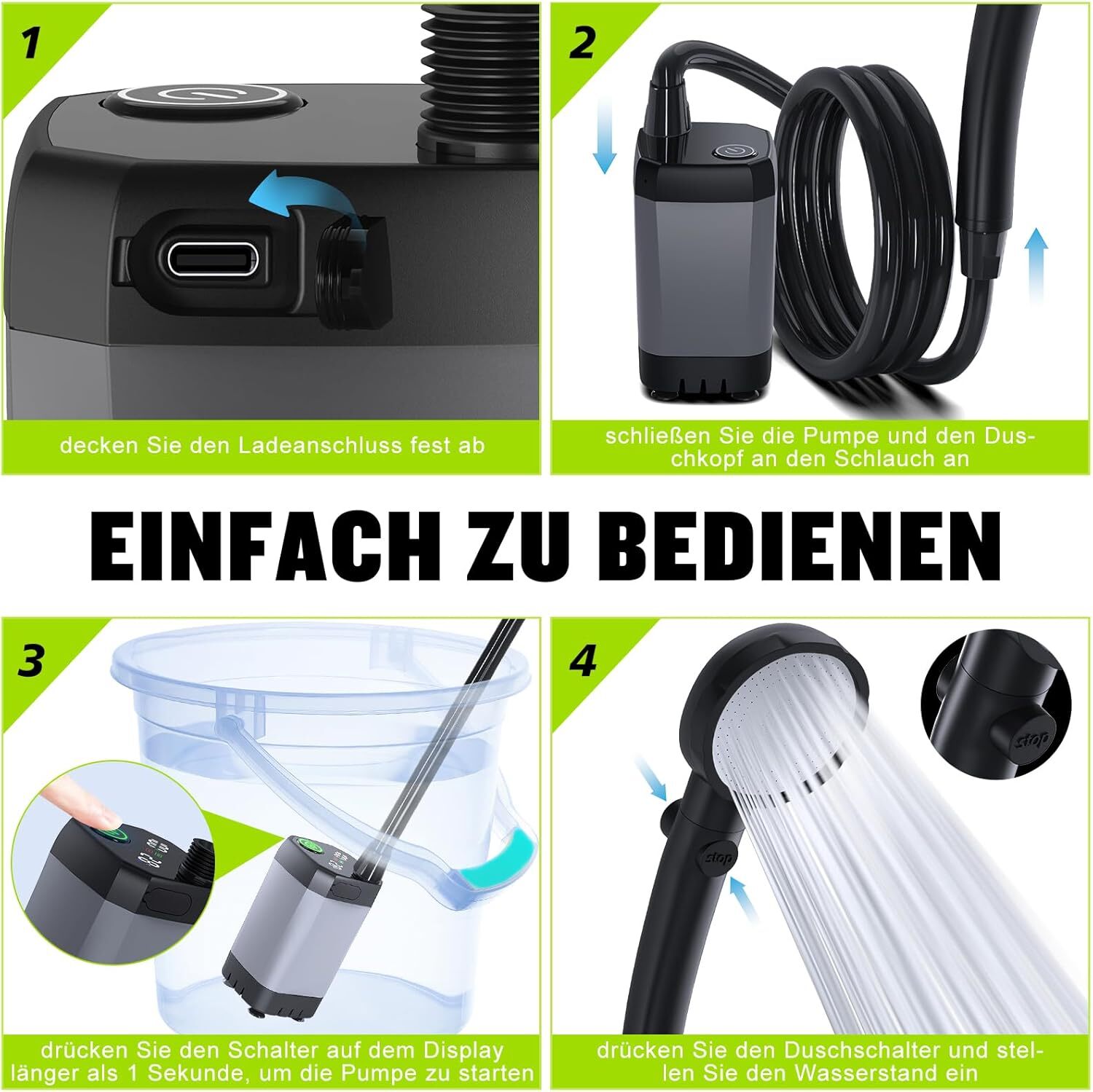 Rechargeable Portable Shower Camping Shower Camp Outdoor Shower Electric
