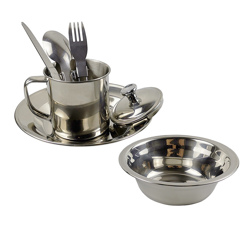 Single Stainless Steel Tableware Water Cup Cookware Set