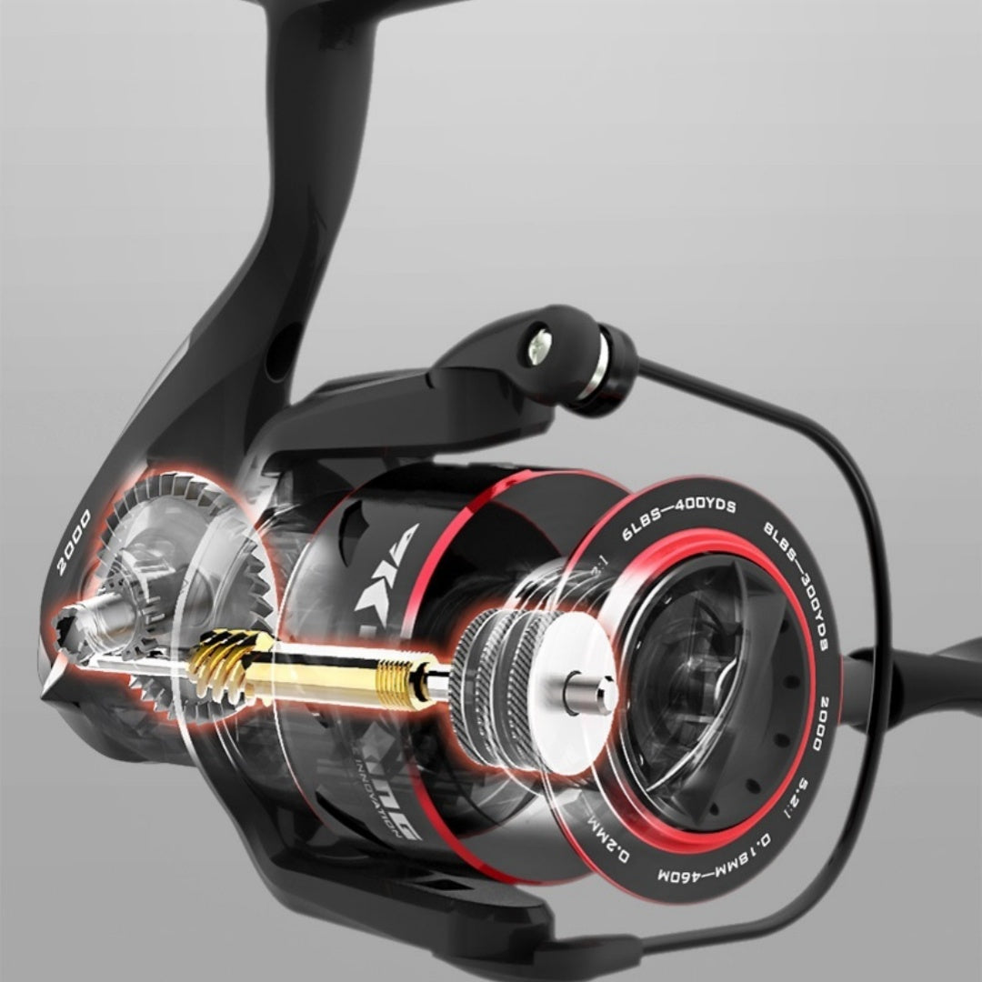 All Metal Spinning Reel with Telescopic Fishing Rod