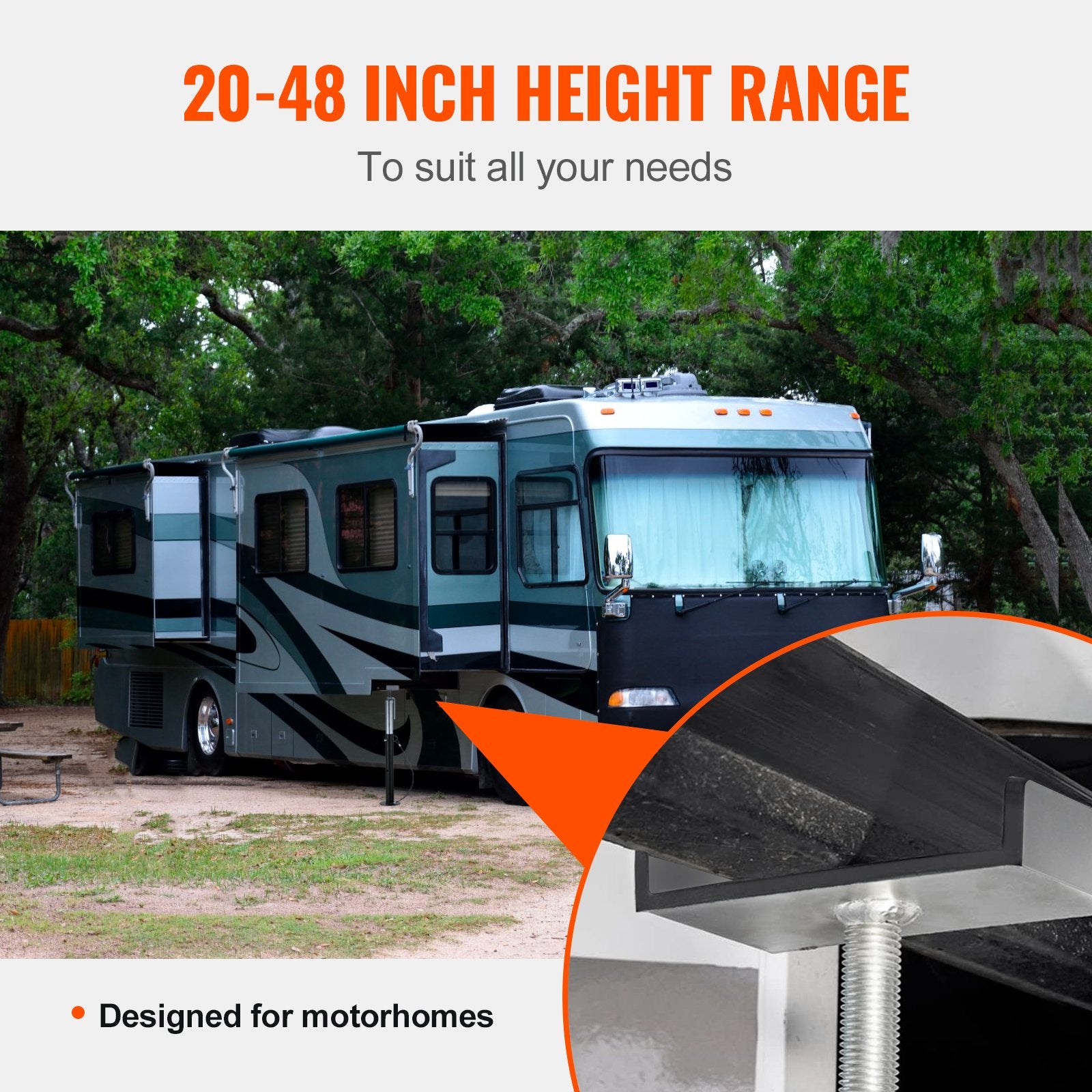 RV Slide Out Support Jacks, 5000 Lbs Capacity Each Slide Out Stabilizer, Adjusts From 20"-48" Camper Slide Out Support Jacks, Heavy-duty Slideout Stabilizers For RV, Camper And Travel Trailer