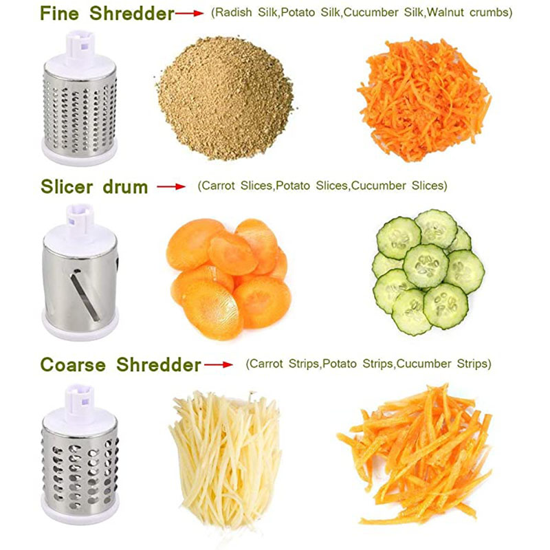 Vertical Rotary Vegetable and Fruit Slicer Grater