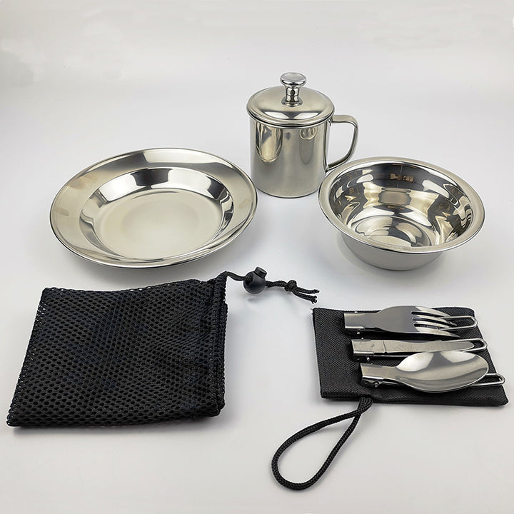 Single Stainless Steel Tableware Water Cup Cookware Set
