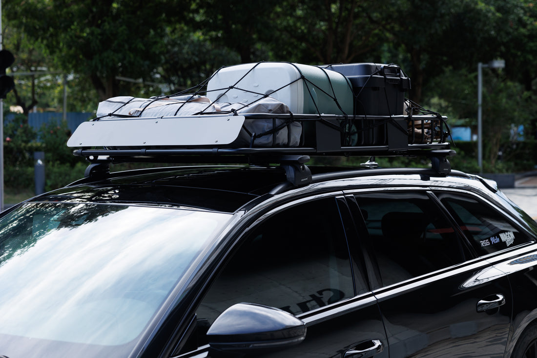 64 X 39 X 6 Inch Universal 250LB Heavy Duty Roof Rack Cargo With Cargo Net & Ratchet Straps, Car Top Luggage Holder Carrier Basket For SUV, Truck Or RV Camping Storage Steel Construction