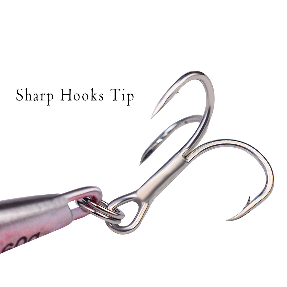 Luminous Iron Plate Fishing Lure with Treble Hook