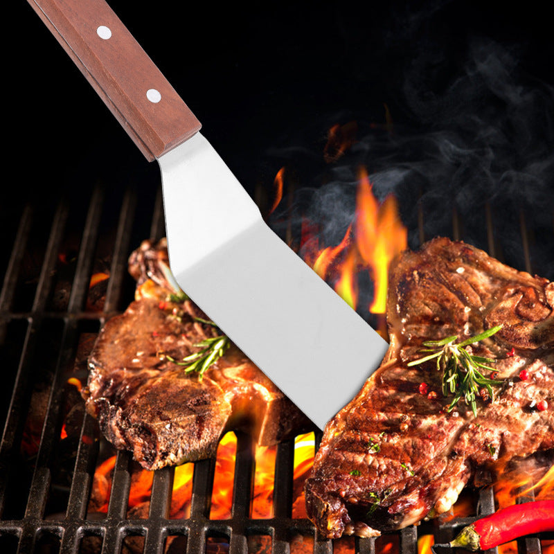 Teppanyaki Steak Shovel Spatula Tool Flat Mouth Pancake