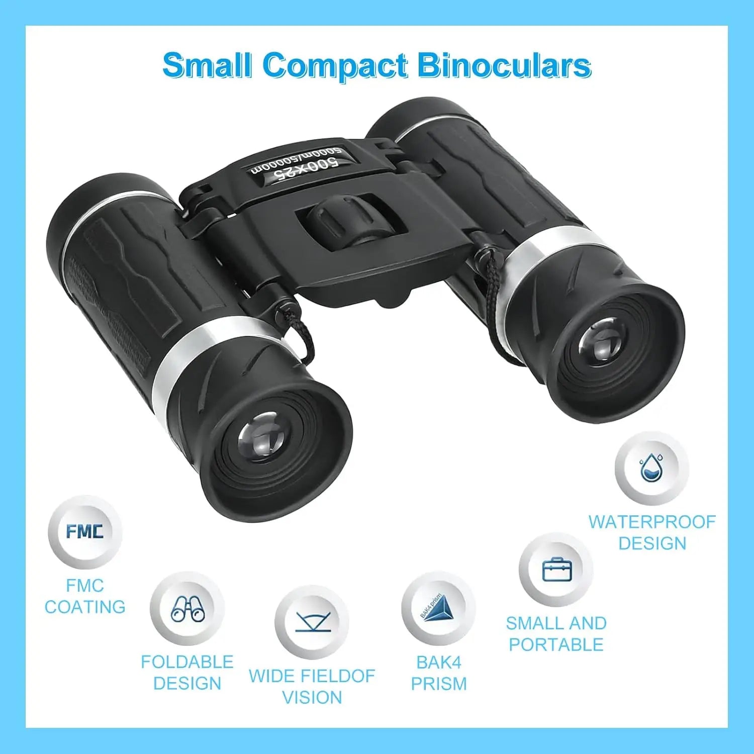 Portable HD Zoom Binoculars Telescope for Long Distance Outdoor Use