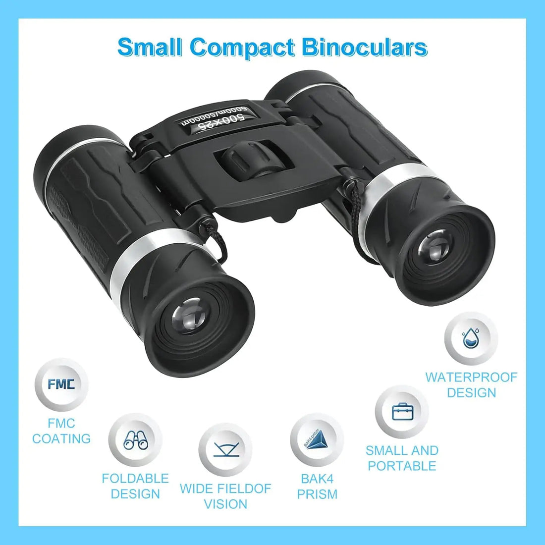 Portable HD Zoom Binoculars Telescope for Long Distance Outdoor Use