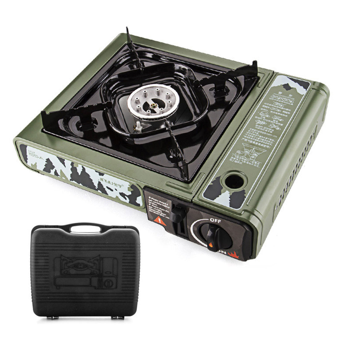 Portable Gas Stove with Fuel Tank for Outdoor Camping and BBQ