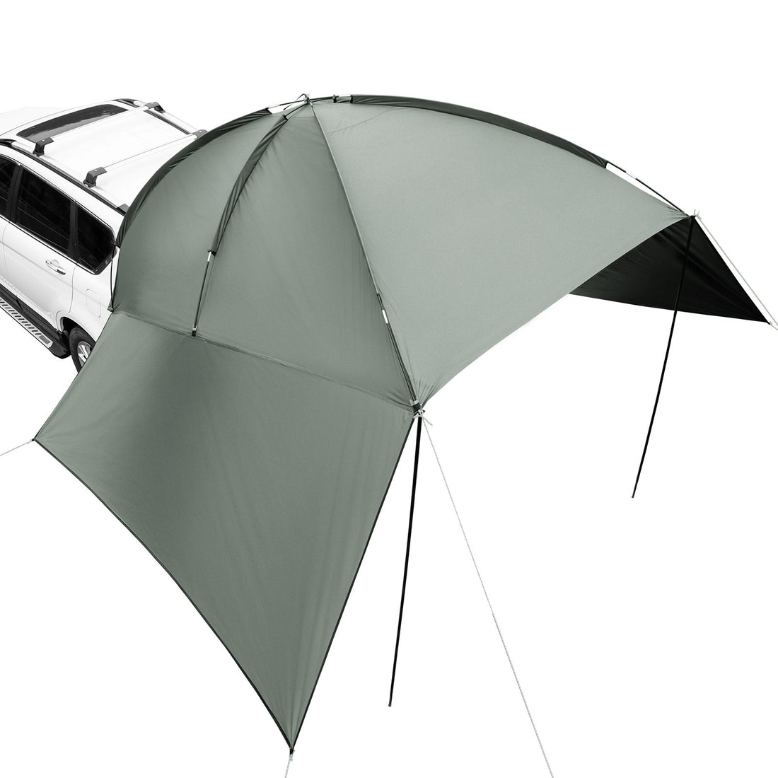 VEVOR Vehicle Awning, Large Shade Coverage Car Side Awning, PU2000mm UV50  Car Awning With Extended Side Canopies And Portable Storage Bag, Suitable For Truck, SUV, Van, Campers