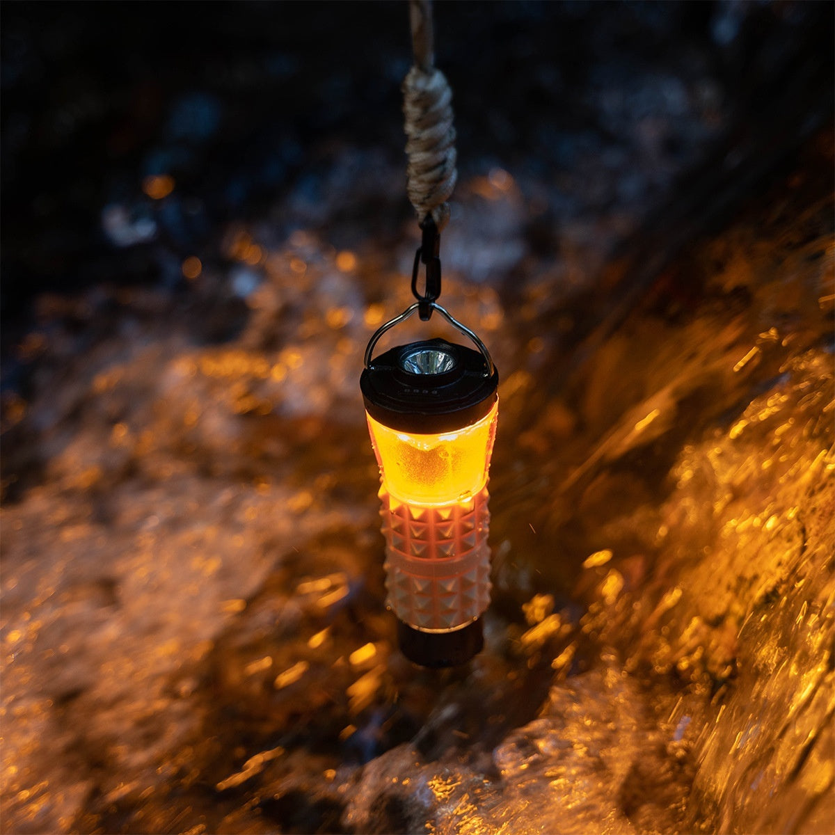 Camping Flashlight With An Incandescent Bulb