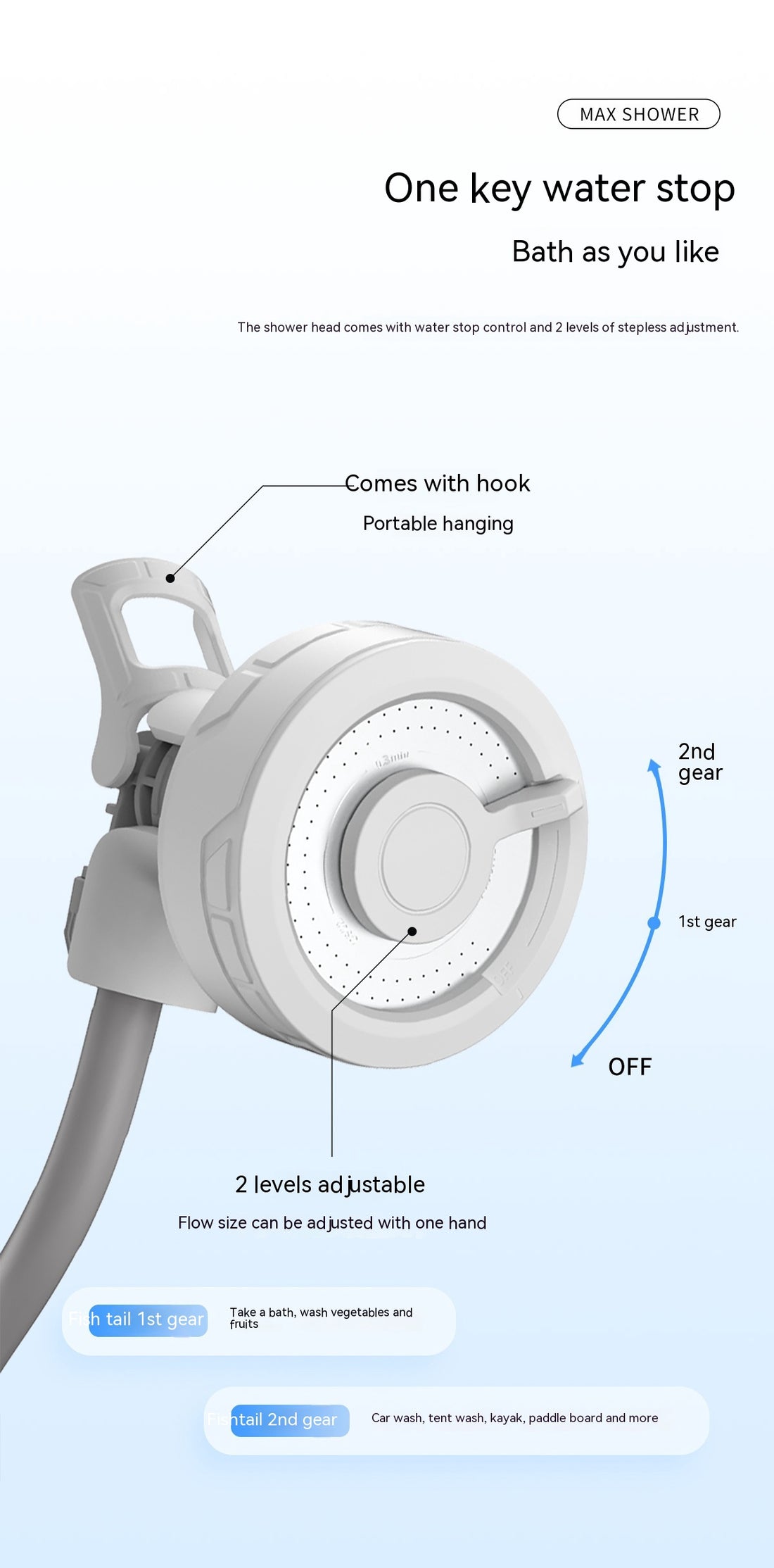 Camping Wireless Electric Simple Outdoor Portable Shower