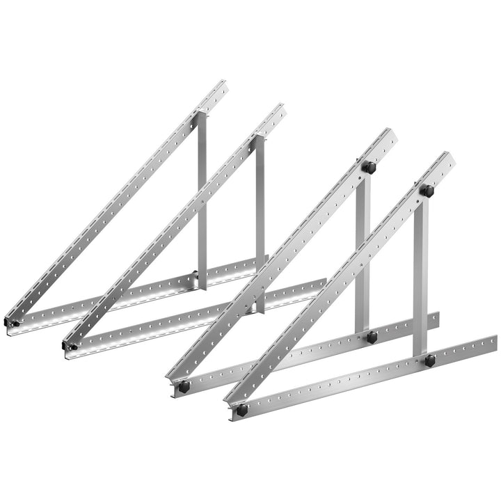 2 Sets Solar Panel Mounting Brackets 45-Inch, 0 To 90° Adjustable Tilt Mount Brackets Support 100-400W Solar Panels, Lightweight Aluminum Brackets With Folding Tilt Legs For RV Boat Off-Grid