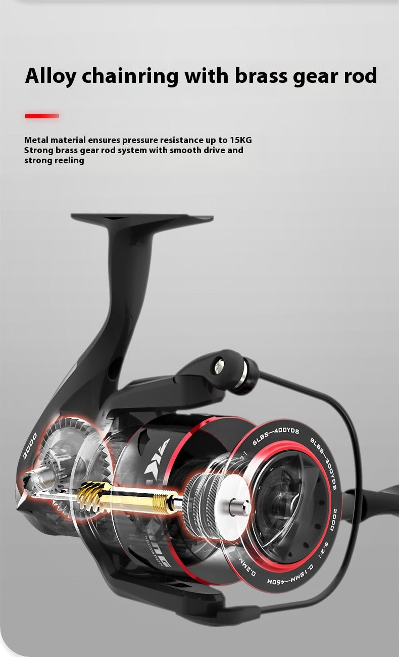 All Metal Spinning Reel with Telescopic Fishing Rod