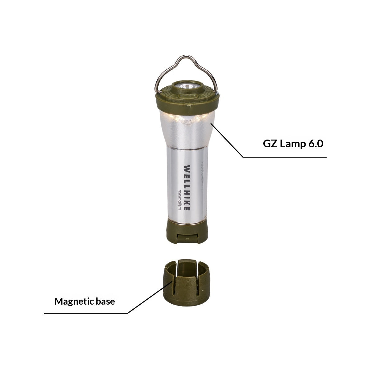 Camping Flashlight With An Incandescent Bulb